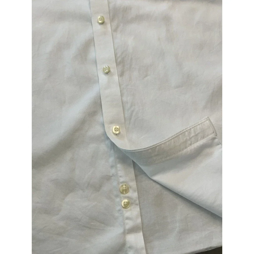 Michael Kors Shirt Mens L Large White Button Up Long Sleeve Casual Cotton Adult - Picture 10 of 16
